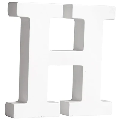 Abbildung von Rayher MDF Buchstabe H, weiß, 11 x cm, Stärke 2 3D Buchstaben Holz, Holz FSC zertifiziert, 64547102