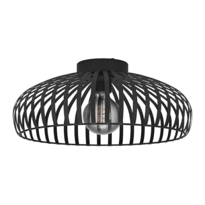Abbildung von EGLO Deckenleuchte »MOGANO 3«, 1 flammig, Leuchtmittel E27 ohne Leuchtmittel, Deckenleuchte, Metall in Schwarz, Flurlampe mit Fassung, Ø 43 cm