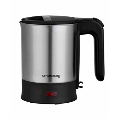 Abbildung von Grossag Elektrischer Wasserkocher WK 6 mit maximal 0,5 Liter Kunststoff Topf, Dampfstopp Automatik, Taste für Start und Stopp, verdecktes Heizelement, WK6.07