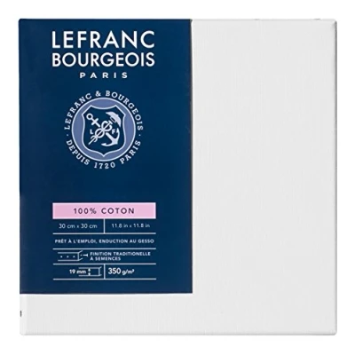 Abbildung von Lefranc &amp; Bourgeois 111138 Keilrahmen Serie Klassisch, 100 % Baumwolle, 350g/m², Archivqualität, säurefrei für erhöhte Haltbarkeit, grundiert 30x30cm