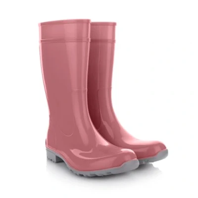 Abbildung von LEMIGO Damen Gummistiefel Wasserdicht Hohe Regenstiefel Gartenschuhe 967 Ilse (Puderrosa, 41)