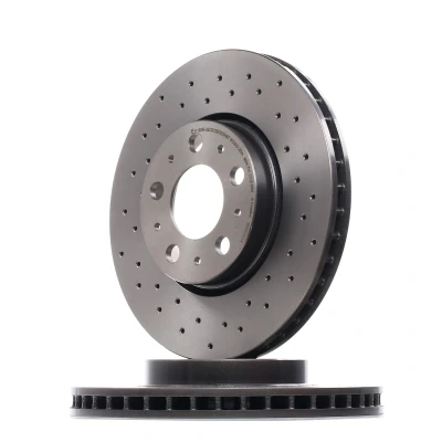 Abbildung von BREMBO XTRA LINE 09.8633.1X Bremsscheibe 286 26 5 gelocht/innenbel. beschichtet hochgekohlt mit Schrauben VOLVO: S60 I, V70 2, S80 I