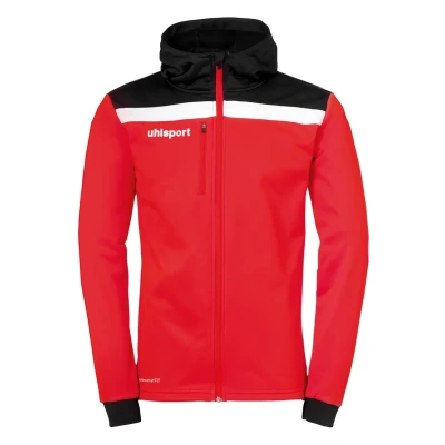 Abbildung von uhlsport Kinder Offense 23 Multi Hood Jacke, rot/Schwarz/Weiß, 140