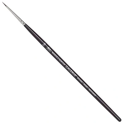 Abbildung von Winsor &amp; Newton 5734020 Galeria Acrylpinsel, aus Synthetikfasern, ideale Kontrolle für dickere Farbaufträge, kurzer Stiel, Rundpinsel Nr. 00, 1 mm, 20 x 0,6 cm