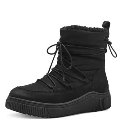 Abbildung von Tamaris COMFORT Damen Winterstiefeletten zum Schnüren Gefüttert Wasserabweisend, Schwarz (Schwarz), 39 EU