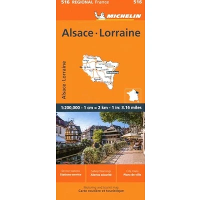 Abbildung von Michelin Regional France Alsace, Lorraine Map (Michelin Maps, 516)