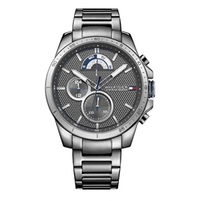 Abbildung von Tommy Hilfiger Multi Zifferblatt Quarz Uhr für Herren mit Edelstahlarmband in Silber oder Grau Gold