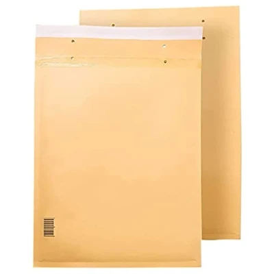 Abbildung von Gepolsterte Umschläge aus Polyethylen Innenpolster, Farbe Braun, Versandtaschen mit Kapazität für Dokumente einer maximalen Fläche (10 Polsterumschläge, 100x165 mm)