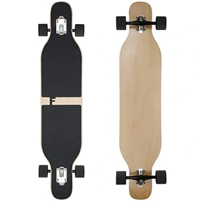 Abbildung von FunTomia Longboard mit 3 Flex Stufen Drop Through Cruiser Komplettboard Mach1 Speed Kugellager T Tool