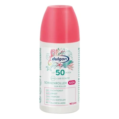 Abbildung von dulgon LSF 50 Sonnencreme Roller für Kinder 100ml Schutz vor UVA &amp; UVB Strahlung Wasserfest 24h Feuchtigkeit parfümfrei, vegan mikroplastikfrei