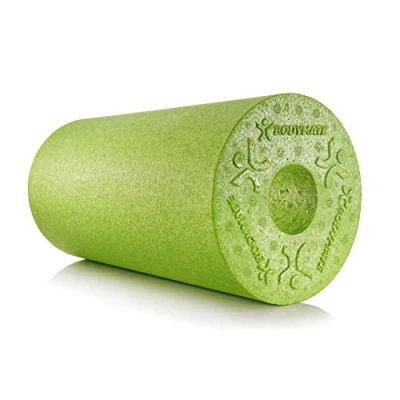 Abbildung von BODYMATE Faszienrolle Standard Mittel Hart mit Gratis E Book Apfel Grün 30x15cm