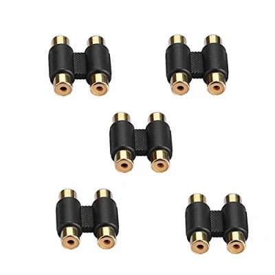 Abbildung von S SIENOC 5 Stück Cinch Koppler, Audio und Video Adapter, 2 weiblich auf
