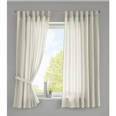 Abbildung von Gardinenbox 2er Set Vorhänge Schal Schlaufen »Berlin« HxB 175x140 cm Grau Blickdicht Microsatin Lichtdurchlässig Kräuselband Uni Matt, 20400N2