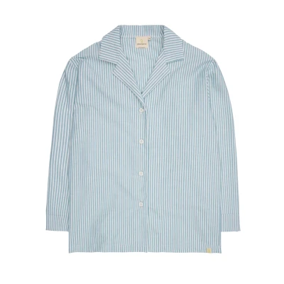 Abbildung von greenjama Damen Pyjama Hemd, GOTS Zertifiziert Pyjamaoberteil, Topaz, 44