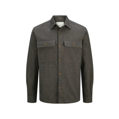 Abbildung von Jack &amp; Jones Raymond Langarm Hemd, Herren, Größe: Small, Slate black