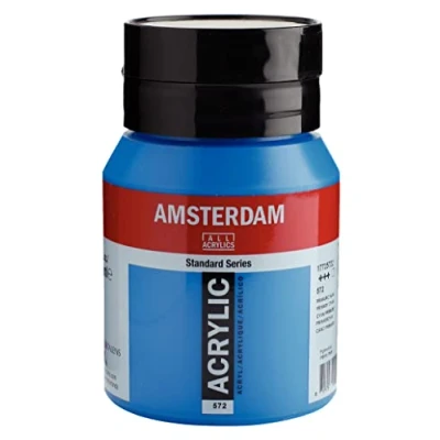 Abbildung von Amsterdam Standard Series Acrylfarbe Flasche 500 ml Primärzyan 572 (17725722)