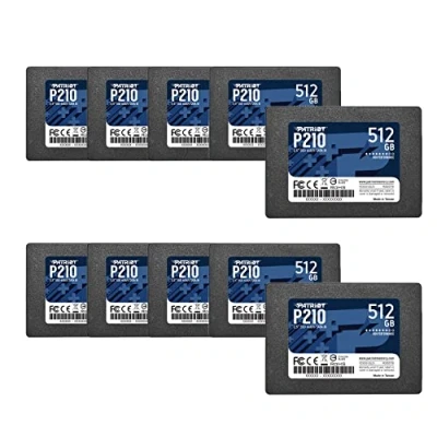 Abbildung von Patriot P210 SATA 3 512GB SSD, interner Solid State Laufwerk, 2,5 Zoll, 10er Packung, Menge von 10 P210S512G2510