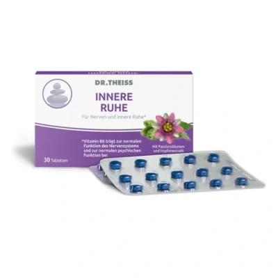 Abbildung von Dr. Theiss Innere Ruhe bei Stress und Hektik nervösen Unruhezuständen ohne Gewöhnungseffekt 30 Tabletten