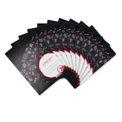 Abbildung von Landré Schulheft A4, 16 Blatt, Lineatur 28, kariert mit Rand, 10 Stück
