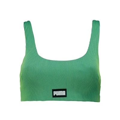 Abbildung von Puma SWIM Women Scoop NECK TOP Bikinitop, Damen, Größe: XS, Green/black