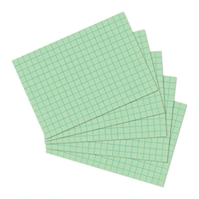 Abbildung von herlitz Karteikarte A6, kariert, grün, 100 Stück