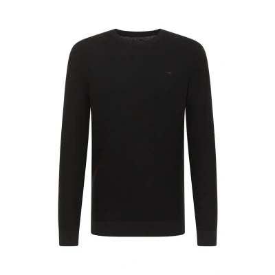 Abbildung von Mustang Herren Rundhals Pullover Elliot Regular Fit S 6XL Blau Schwarz, Größe:M, Farbe:Black 4142