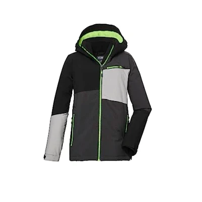 Abbildung von killtec Jungen Funktionsjacke mit Kapuze und Schneefang/Outdoorjacke ist wasserdicht KOW 161 BYS JCKT, anthrazit, 140, 40917 000