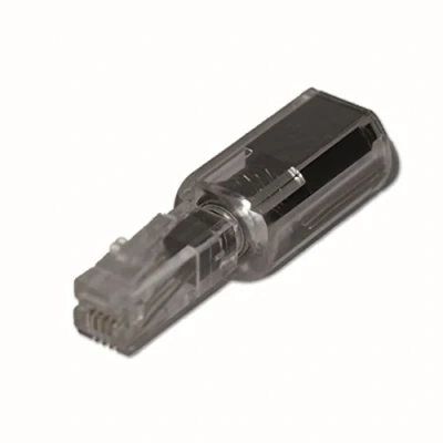 Abbildung von MediaRange Anti Twist Adapter für Telefone mit steckbarem Hörer, schwarz/transparent
