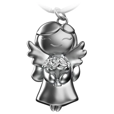Abbildung von FABACH Schutzengel Schlüsselanhänger Star mit Blumen Engel Glücksbringer Liebe Abschiedsgeschenk Kollegin Abschied Geschenk Kollegen