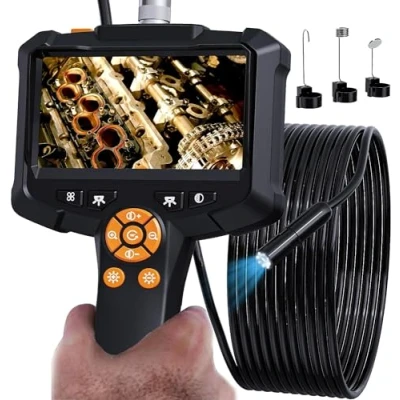Abbildung von Daxiongmao Boroskop, Endoskop Kamera mit Licht, IP67 wasserdichtes Endoskop, 1080P HD Inspektionskamera, Boroskop 16.5ft Flexible Kamera, Gadgets für Männer (4.3&quot;)