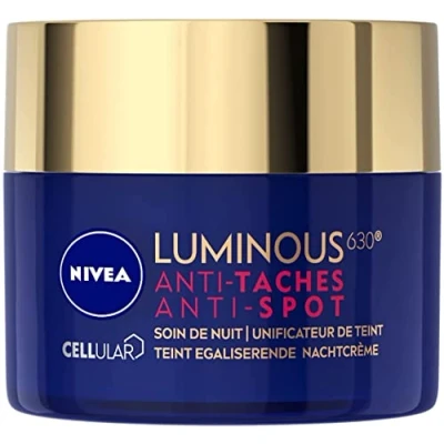 Abbildung von NIVEA Luminous 630 Nachtpflege (1 x 50 ml), Nachtcreme gegen Pigmentflecken mit Thiamidol, Anti Aging für Frauen