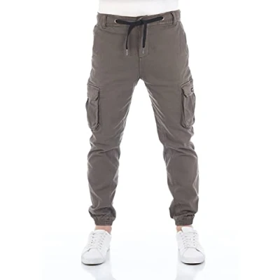 Abbildung von riverso Cargohose Herren Stretch RIVHanno Slim Fit Cargo Hose Taschen Grün w36, Größe:W 36, Farbvariante:Dark Green (12400)