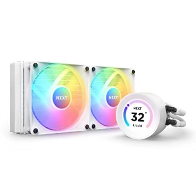 Abbildung von NZXT Kraken Elite 240 RGB RL KR24E W1 240mm AIO CPU Wasserkühlung 2,36&quot; LCD Display 640x640 2x120mm Core Fans EIN Breakoutkabel zur einfachen Installation anpassbar durch CAM