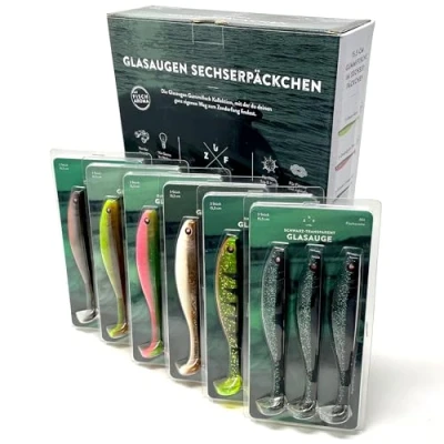Abbildung von Zanderfang Gummifisch Set Angelköder Hecht Gummifische 15cm Zander Angeln Gummiköder Angelset Angelzubehör