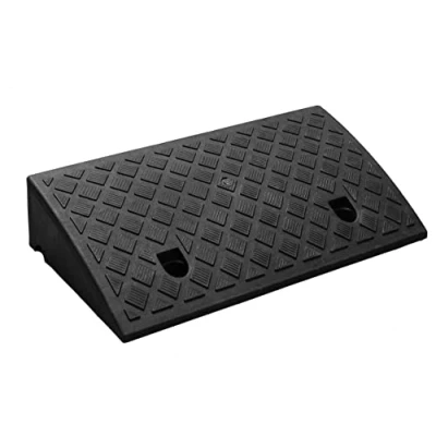 Abbildung von Randstein Rampe, 10.5cm Bordsteinrampe Schwerlast Plastik Schwelle Rampen Für Die Auffahrt, Laderampe, Bürgersteig, Auto, Roller, Fahrrad, Motorrad