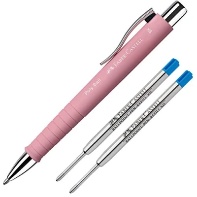 Abbildung von Faber Castell Kugelschreiber Poly Ball XB rosé + 2 passende Minen