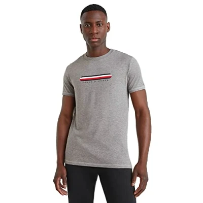 Abbildung von Tommy Hilfiger Nachtwäsche Shirt, Herren, Größe: XL, Medium grey heather