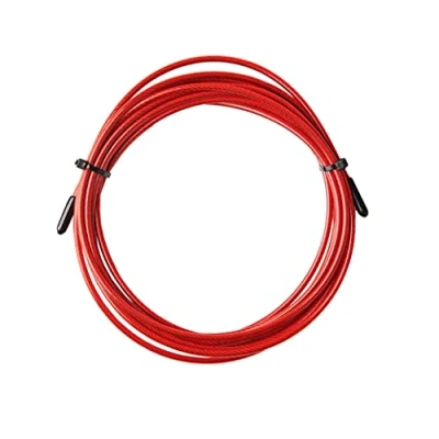 Abbildung von PICSIL Ersatzkabel für Cross Training, Stahlseil mit PVC Beschichtung, Länge 3 m, Stärke 2,5 mm, kompatibel anderen Marken (2 Rot)