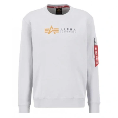 Abbildung von Alpha Industries Label Sweater Sweatshirt für Herren Pastel Grey