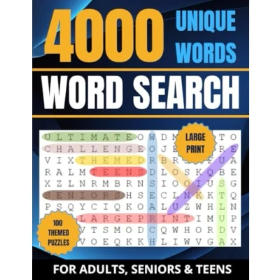 Abbildung von Big 4000 Words Word Search for Adults: Large Print Search, 100 Themed Puzzles. Puzzle Book Adults and Seniors to Have Fun Relax