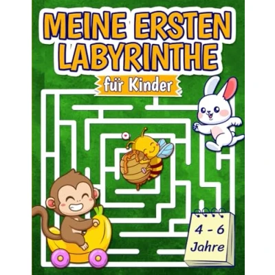 Abbildung von Mein Ersten Labyrinthe für Kinder 4 6 Jahre: Tolles Activity Kindergarten Rätselbuch Buben und Mädchen Das Ideale Kinderbuch um Logik Konzentration zu Lernen.