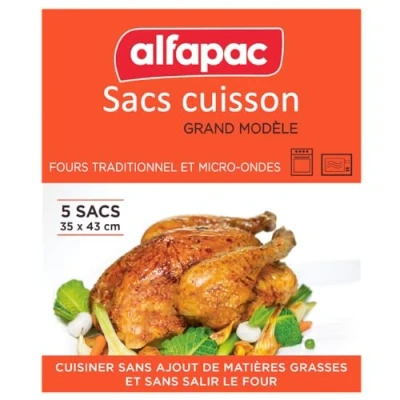 Abbildung von ALFAPAC 5 Beutel für Backofen 1 Stück Maße: 35 x 43 cm