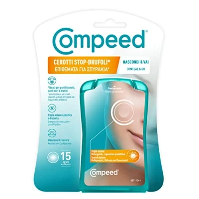Abbildung von COMPEED Stop Brufoli Pflaster, reinigend, peelend und schützen vor Unvollkommenheiten, Mitessern kleinen Pickeln, auch ideal für den nächtlichen Gebrauch, 7 hydrokolloidale Pflaster