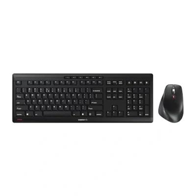 Abbildung von CHERRY STREAM DESKTOP COMFORT, Kabelloses Tastatur Maus Set, EU Layout (QWERTY), 2,4 GHz Funk, Flüsterleise Tasten, Ergonomische Rechtshändermaus, Schwarz