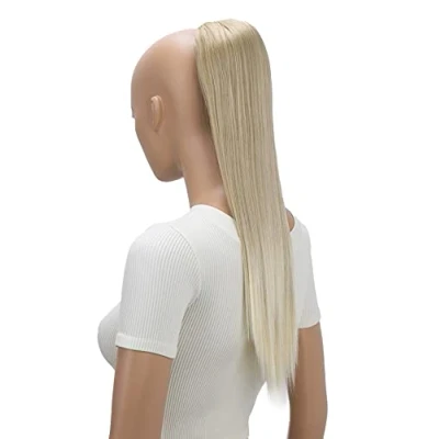 Abbildung von CAISHA 55cm Haarteil Nina mit Kordelverschluss Zopf Haarverlängerung Glatt Hellblond Mix PH519