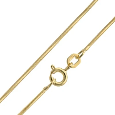 Abbildung von trendor Feine Schlangenkette 925 Silber Vergoldet Kette Damen 1,1 mm zauberhafter Halskette für Frauen, elegante Geschenkidee 15695 50 cm