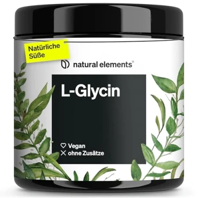 Abbildung von L Glycin Pulver 500g (11 Monate Reichweite) vegan, optimal dosiert, ohne Zusätze, von Natur aus süß in Deutschland produziert &amp; laborgeprüft