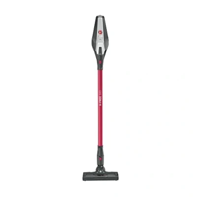 Abbildung von Hoover H FREE 300 Home, HF322HM Akku Staubsauger, 2 in 1, Laufzeit bis zu 40 Min., beutellos, freistehend, motorisierte Düse, Dual LED Beleuchtung, Schnellladen nur 2,5 Std., inkl. Zubehör, Obsidiangrau &amp; Hellrot Magenta