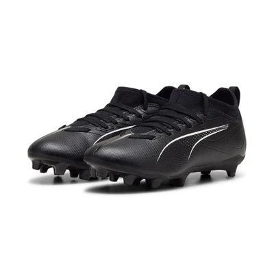 Abbildung von Puma Ultra 5 Match FG/AG JR Unisex Fußballschuh Nocken für Kinder, Größe: 32.5, Black/white Schuhe