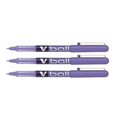 Abbildung von PILOT 3 Stück, Metallspitze, 0,5 mm Flüssigtinte violett V BALL 05